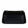 Bolso de mujer de hombro 052g 01 gamuza negra