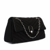 Bolso de mujer de hombro 052g 01 gamuza negra