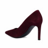 Zapatos elegantes de mujer 1366 burdeos de velur