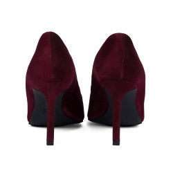 Zapatos elegantes de mujer 1366 burdeos de velur