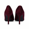Zapatos elegantes de mujer 1366 burdeos de velur