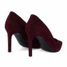 Zapatos elegantes de mujer 1366 burdeos de velur