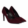 Zapatos elegantes de mujer 1366 burdeos de velur