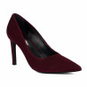 Zapatos elegantes de mujer 1366 burdeos de velur