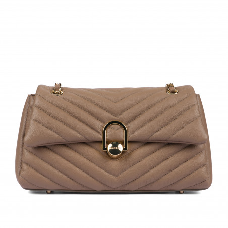 Bolso de mujer de hombro 052g capuchino