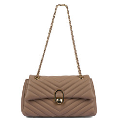 Bolso de mujer de hombro 052g capuchino