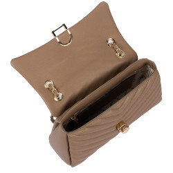 Bolso de mujer de hombro 052g capuchino