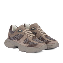 Zapatillas deportivas para mujer 6102 arena de ante combinado