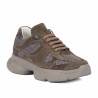 Zapatillas deportivas de mujer 6102 arena velur combinado 01