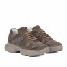 Zapatillas deportivas de mujer 6102 arena velur combinado 01