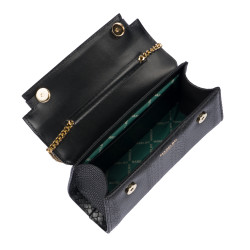 Bolso de mujer de hombro 041g croco negro