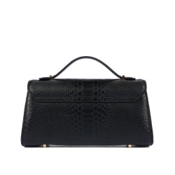 Bolso de mujer de hombro 041g croco negro