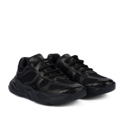 Zapatos para niños 2034 negro combinado