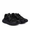 Zapatos para niños 2034 negro combinado