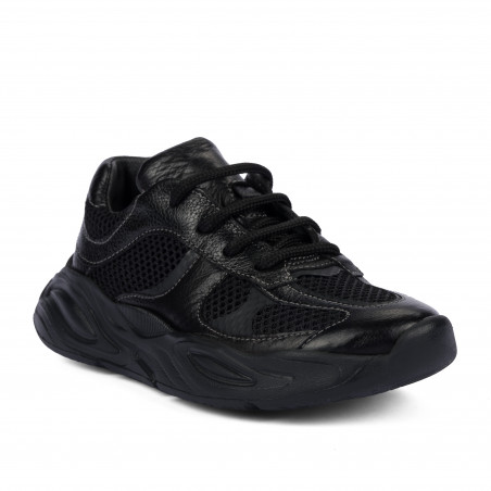 Zapatos para niños 2034 negro combinado