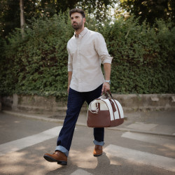 Bolso de viaje 305g 01 beige+marrón lifestyle