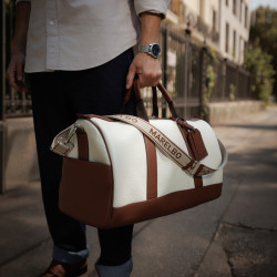 Bolso de viaje 305g 01 beige+marrón lifestyle