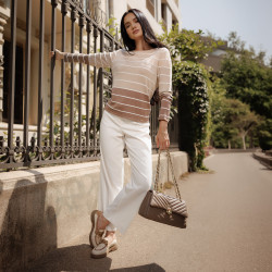 Bolso de mujer de hombro 052g capuchino lifestyle