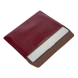 Funda para portátil 309g croco burdeos