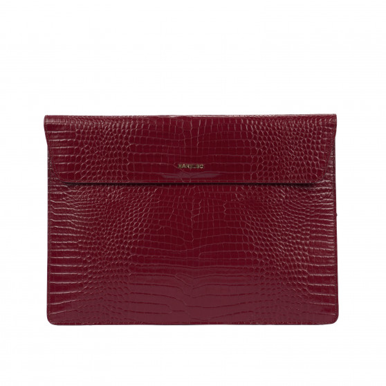 Funda para portátil 309g croco burdeos