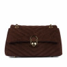 Bolso de mujer tipo bandolera 052g de ante color café