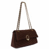 Bolso de mujer tipo bandolera 052g de ante color café