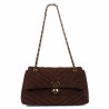 Bolso de mujer tipo bandolera 052g de ante color café