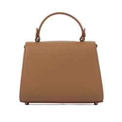 Bolso de hombro para dama 032g 01 marrón dorado