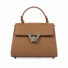 Bolso de hombro para dama 032g 01 marrón dorado