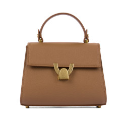 Bolso de mujer de hombro 032g marrón dorado