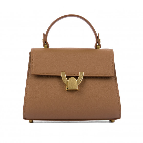 Bolso de mujer de hombro 032g marrón dorado