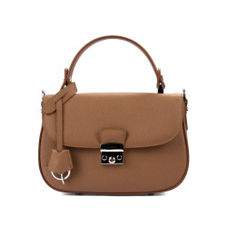 Bolso de mano para mujer 022g 01 marrón dorado
