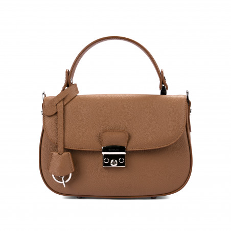 Bolso de mano para mujer 022g 01 marrón dorado
