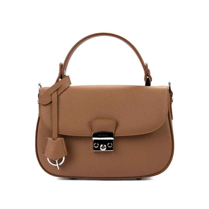 Bolso de mano para mujer 022g 01 marrón dorado