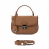 Bolso de mano para mujer 022g 01 marrón dorado
