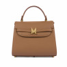 Bolso de mujer de hombro 033g marrón dorado