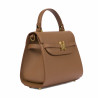 Bolso de mujer de hombro 033g marrón dorado