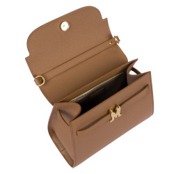 Bolso de mujer de hombro 033g marrón dorado