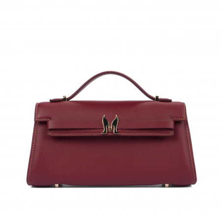 Bolso de hombro de mujer 041g burdeos