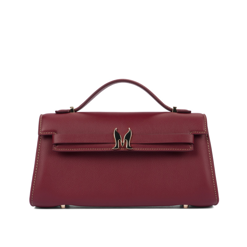 Bolso de hombro de mujer 041g burdeos