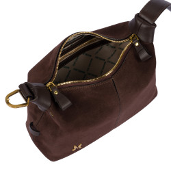 Bolso de mano de mujer 037-1g camoscio granos de café