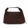 Bolso de mano de mujer 037-1g camoscio granos de café