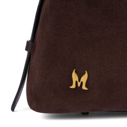 Bolso de mano de mujer 037-1g camoscio granos de café