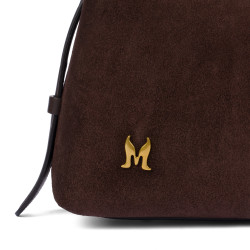 Bolso de mano para dama 037g gamuza granos de café
