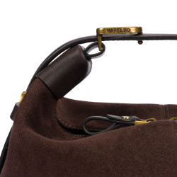 Bolso de mano para dama 037g gamuza granos de café