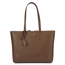 Bolso de mujer de hombro 034g marrón caviar