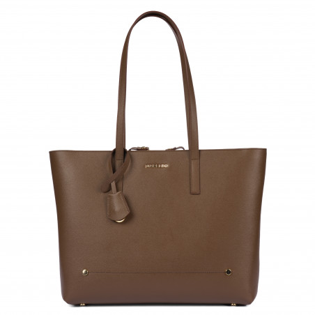 Bolso de mujer de hombro 034g marrón caviar