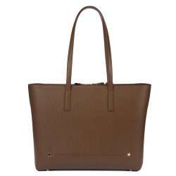 Bolso de mujer de hombro 034g marrón caviar