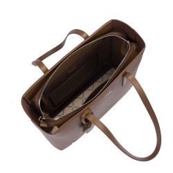 Bolso de hombro para mujer 034g 01 marrón caviar