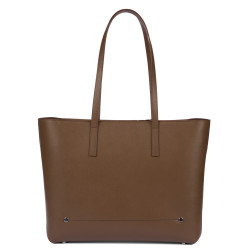 Bolso de hombro para mujer 034g 01 marrón caviar